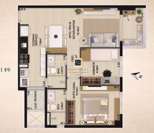 Apartamento à venda com 2 quartos, 61m² - Foto 34