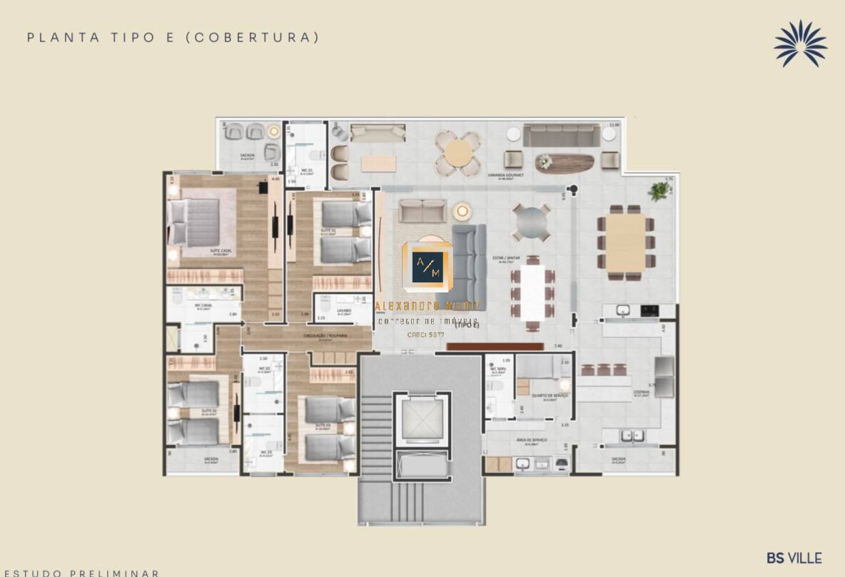 Apartamento à venda com 3 quartos, 115233m² - Foto 6