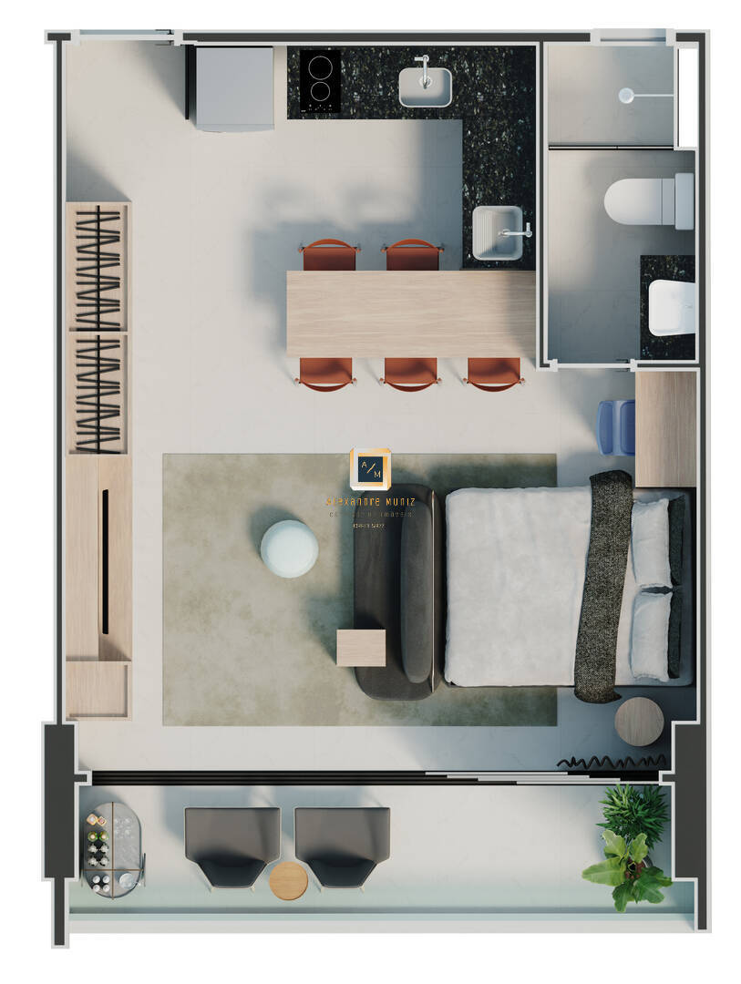 Apartamento à venda com 1 quarto, 37m² - Foto 32