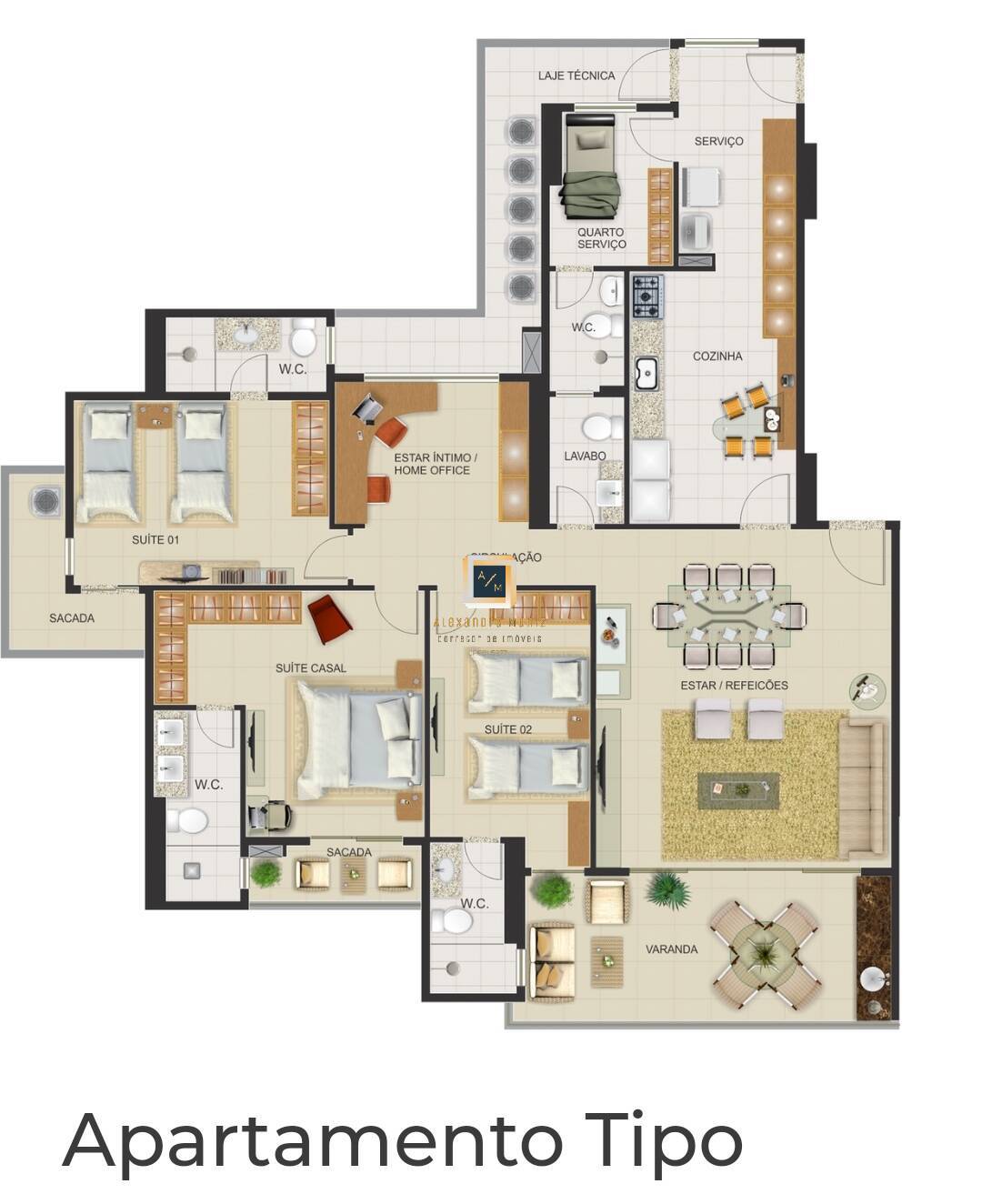 Apartamento à venda com 3 quartos, 162m² - Foto 17