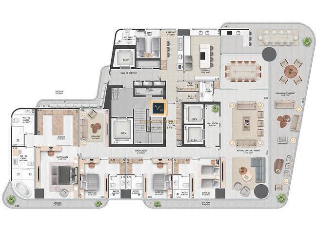 Apartamento à venda com 4 quartos, 435m² - Foto 23